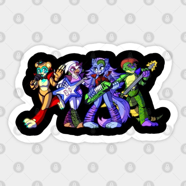 The Glamrock Crew Sticker by Galacii